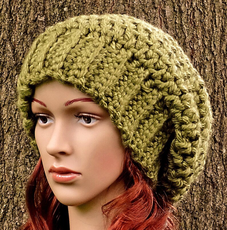 Crochet Pattern 12, Slouchy Hat, Instant Download, Women's, Teens, Super Bulky Yarn, Thick & Quick, Accessories image 4