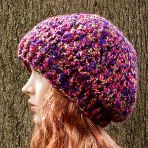 Crochet Hat, Womens, Teens, Slouchy Hat, Accessories, V-Stitch, Ready to Ship, Gift for Her image 4