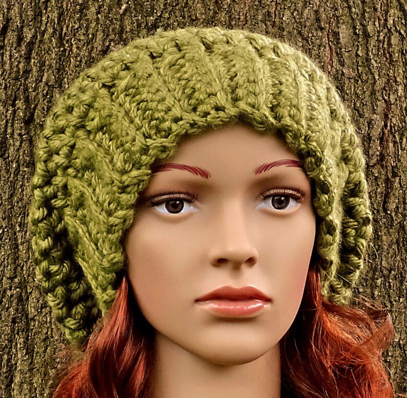 Crochet Pattern 12, Slouchy Hat, Instant Download, Women's, Teens, Super Bulky Yarn, Thick & Quick, Accessories image 2