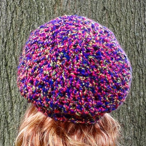 Crochet Hat, Womens, Teens, Slouchy Hat, Accessories, V-Stitch, Ready to Ship, Gift for Her image 5