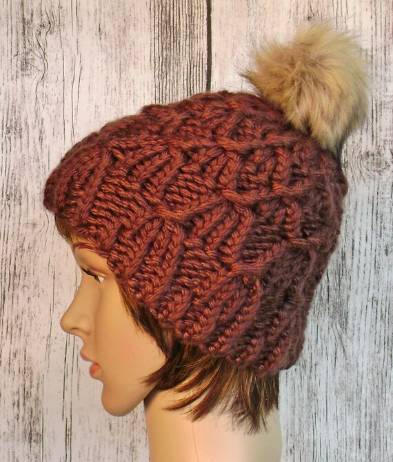 Knitting Pattern Tassel Stitch Hat Super Bulky Yarn Instant Download Women S Teens Knit Hat Accessories Flat Knit