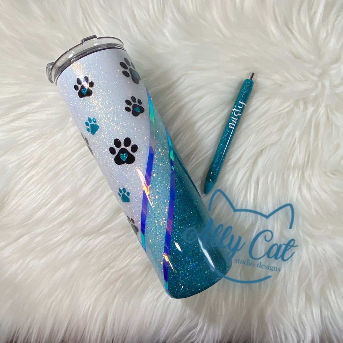 VSplit Tumbler Glitter Tumbler Custom Tumbler Etsy