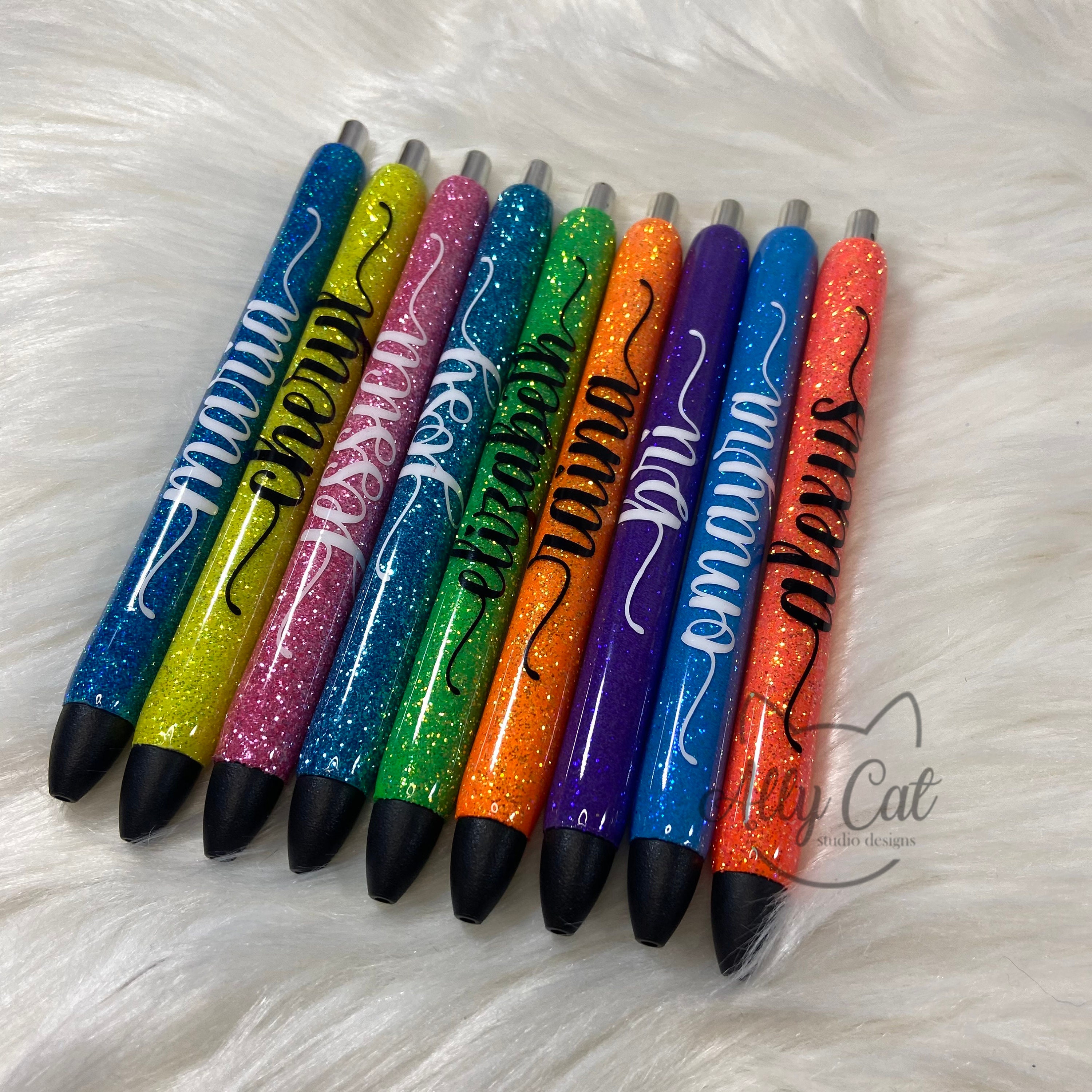 GLITTER PENS Customer Glittered Pens Glittered Pen Etsy