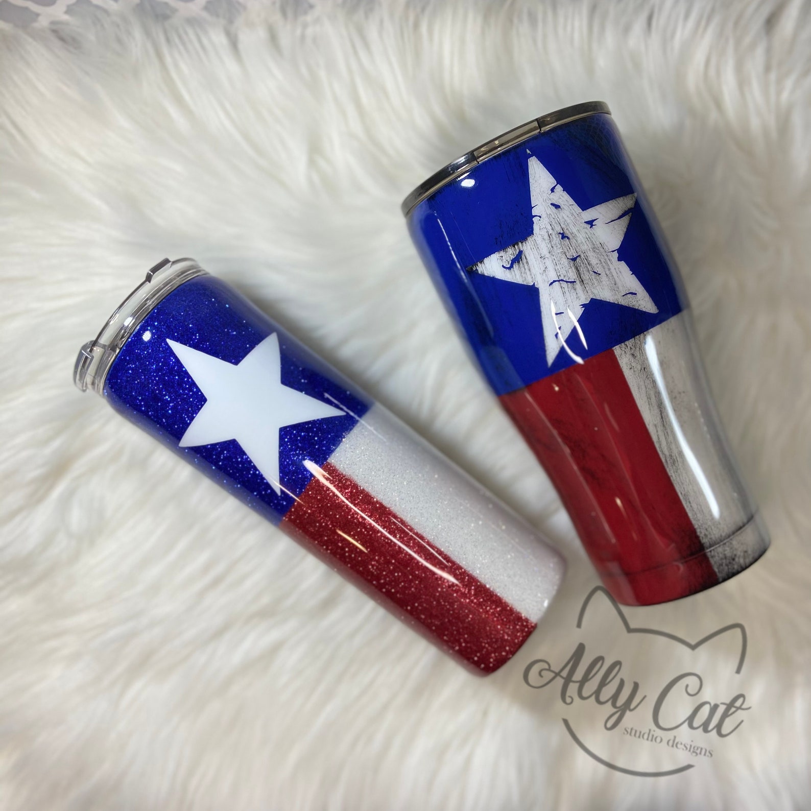 Texas Flag Tumbler Glitter Tumbler Personalized Tumbler Etsy