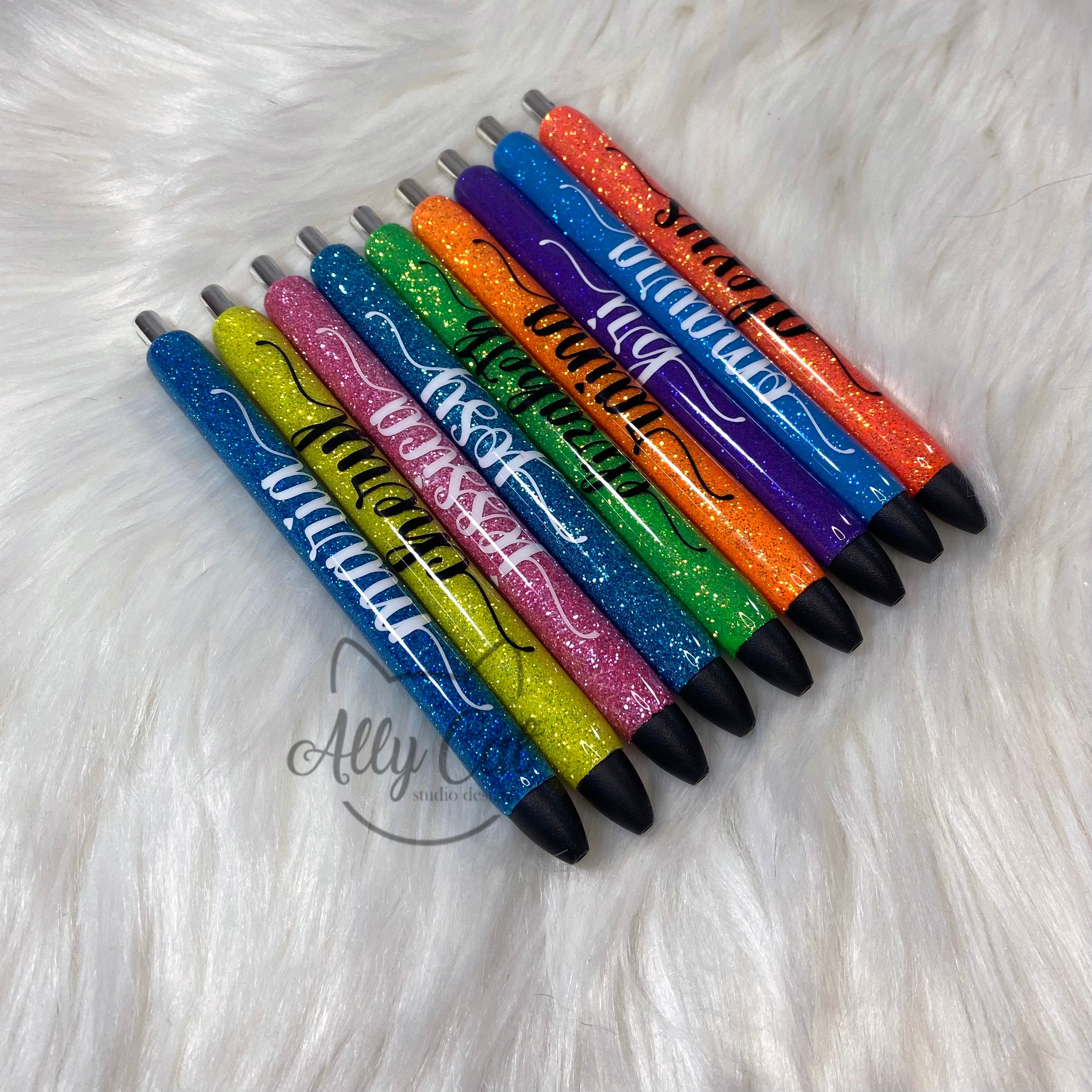 GLITTER PENS Customer Glittered Pens Glittered Pen Etsy