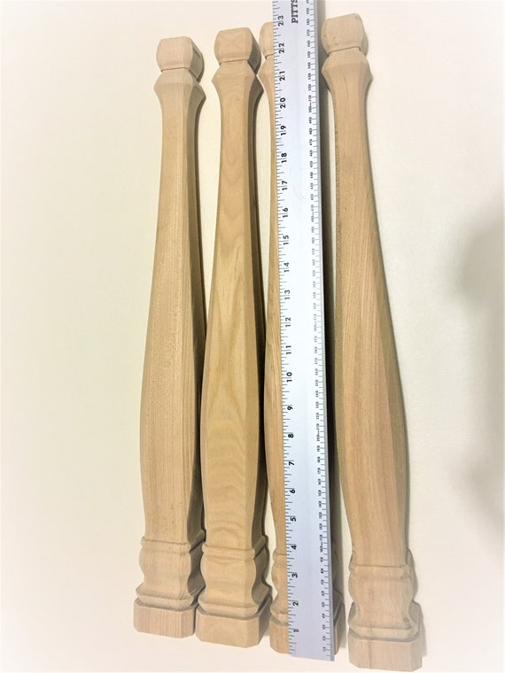 Set Of 4 Wood Table Leg Bench Leg Furniture Leg 23 Etsy