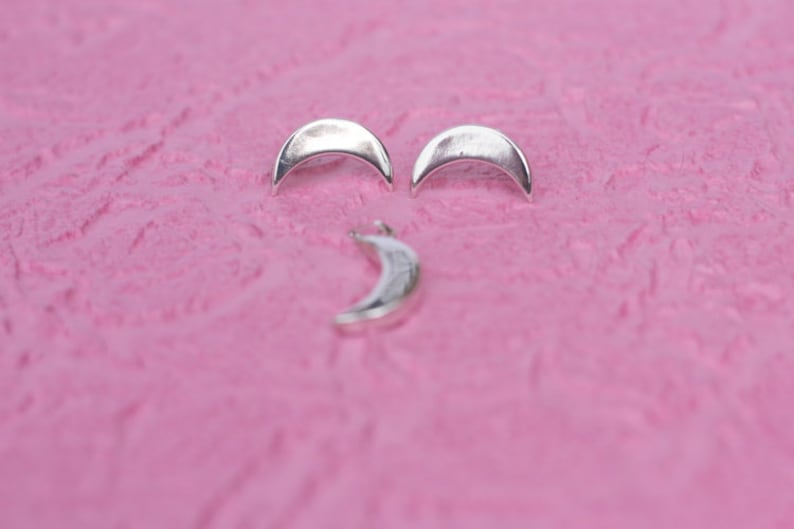 Silver earrings Moon Sterling silver Moon Gift for her Moon jewelry especially jewelry Birhtdaygift