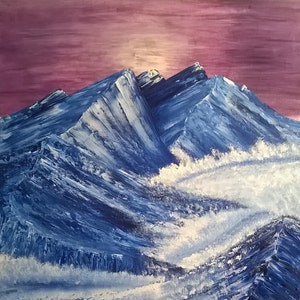 Original Painting Icy Mountains image 1