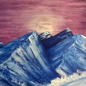 Original Painting Icy Mountains image 2