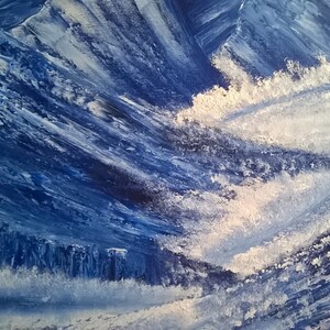 Original Painting Icy Mountains image 3