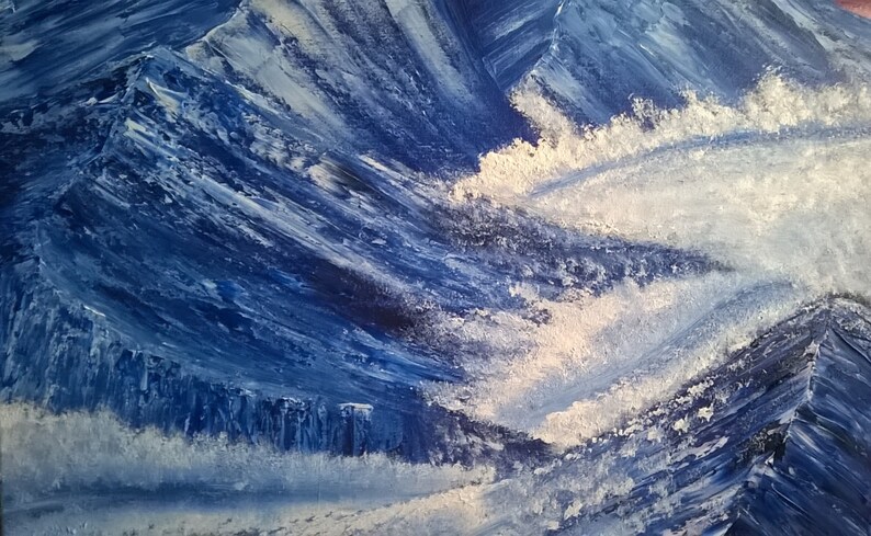 Original Painting Icy Mountains image 3