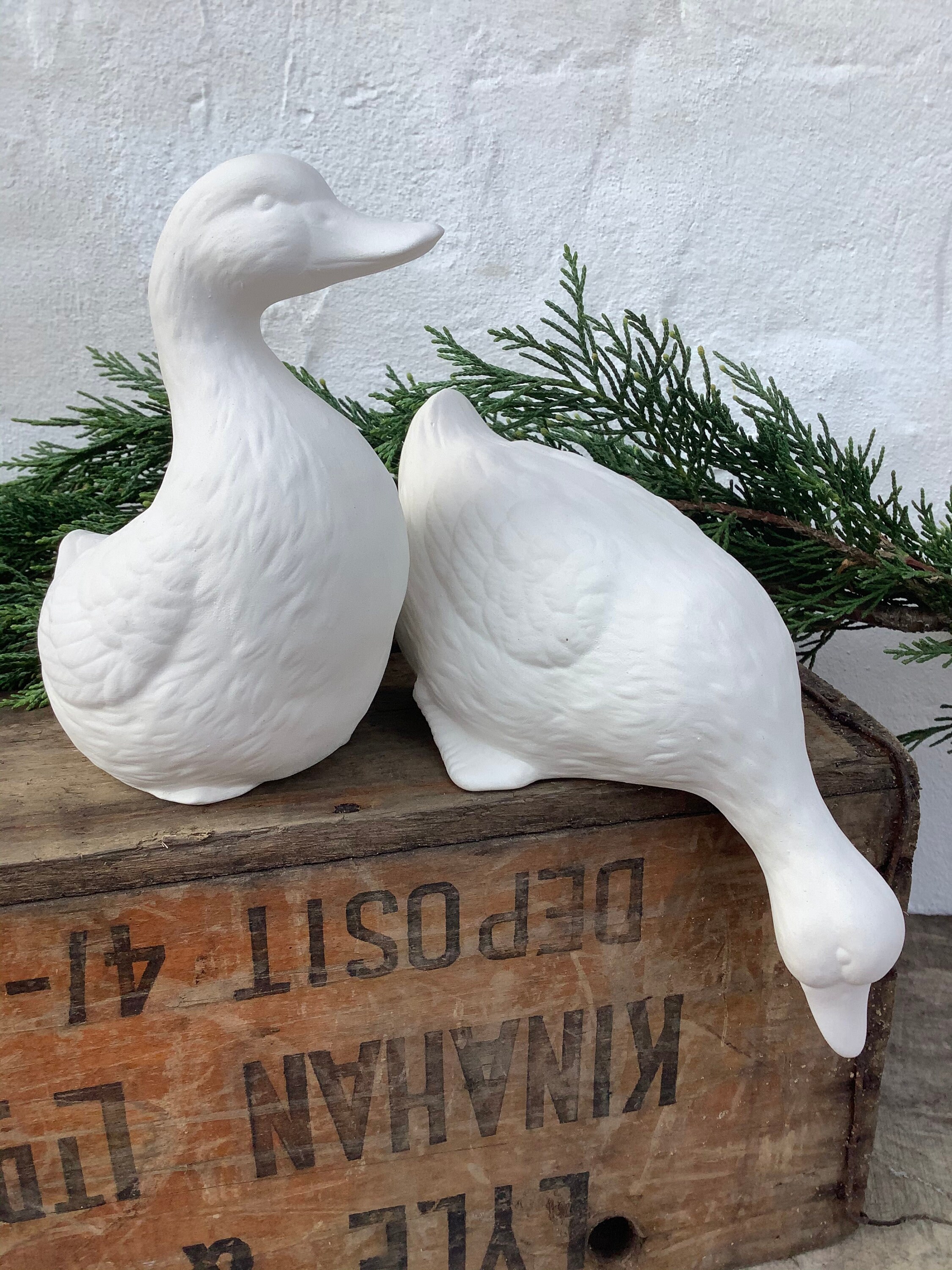 Paint Your Own Pottery Ducks Pair Large Etsy