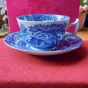 Spode Blue Italian cup and saucer.