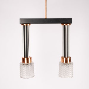 Copper Mid-century modern ceiling pendant by Drukov Brno | 1960 &#39;s |
