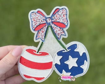 Patriotic Cherries Car Freshie | Scented Freshy
