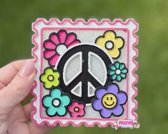 Groovy Stamp Car Freshie | Scented Stamp Freshy