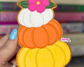 Stacking Pumpkins with Flower Car Freshie | Scented Freshy
