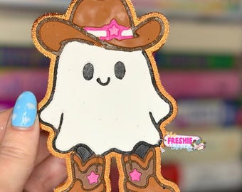 Ghost In Cowboy Boots Car Freshie | Scented Freshy