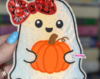 Ghost with Pumpkin Car Freshie | Scented Freshy