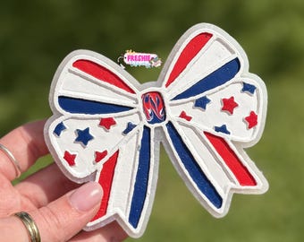 Star Spangle Bow Freshie | Patriotic Car Air Freshener