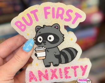 But First Anxiety Racoon Car Freshie | Scented Freshy