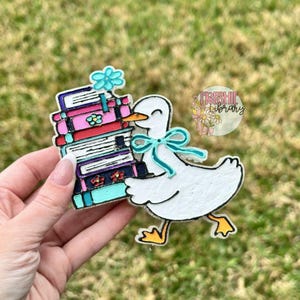 Bücherstapel Gänsewagen Freshie | Book Lovers duftender Lufterfrischer