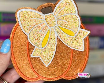 Pumpkin with Bow Car Freshie | Scented Freshy