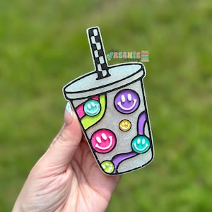 Cute Smiley Cup Freshie, Car Scent, Car Air Freshener | CUSTOM