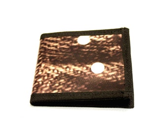 Unisex wallet brown white knit pattern