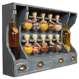 10 bubble spice racks (Blue Patina)