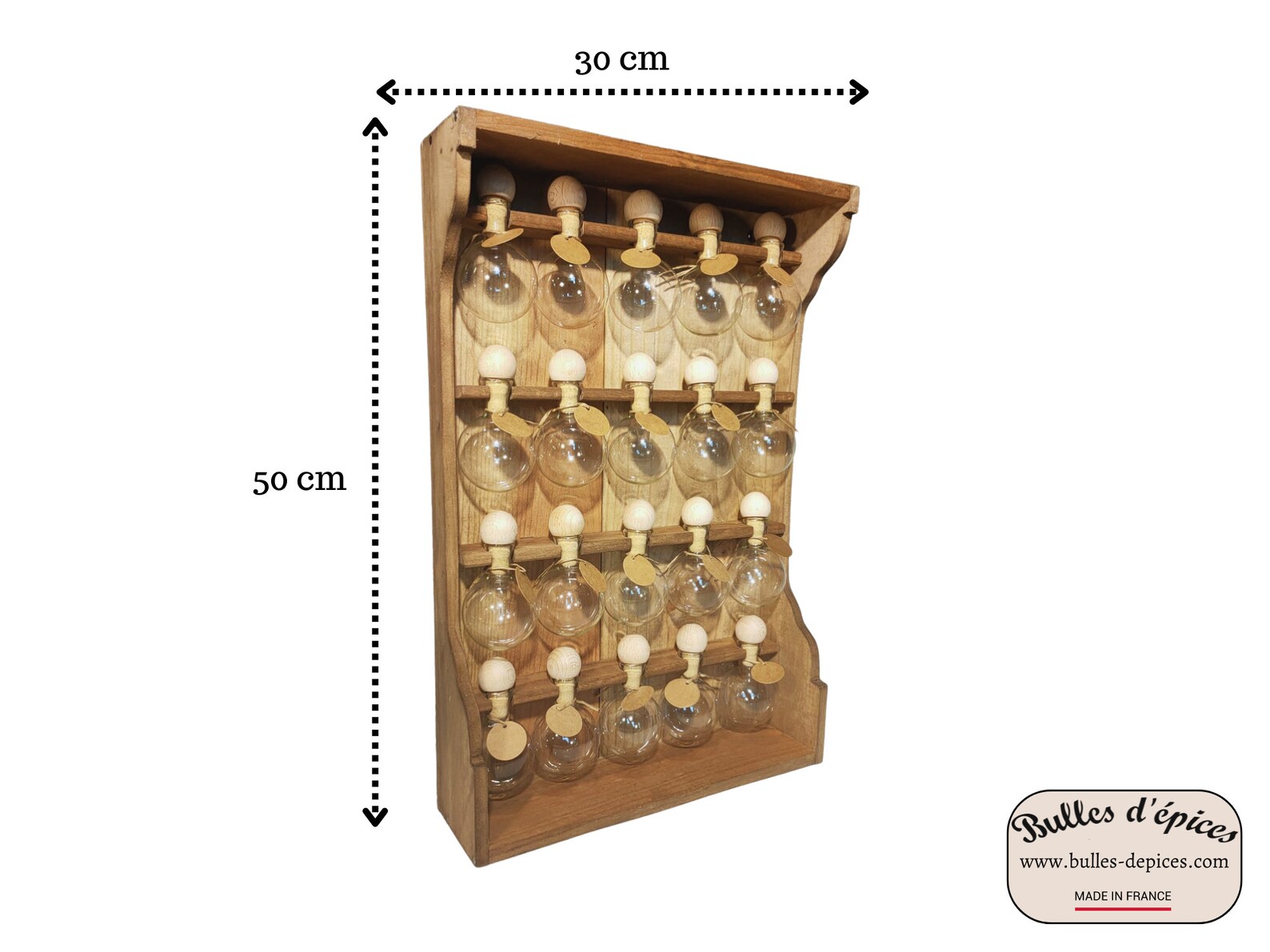 Wooden Spice Rack Vintage Style Kitchen Storage With 20 Etsy