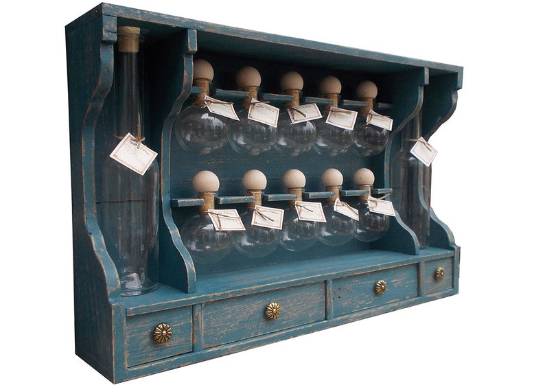 10 Bubble Spice Racks blue Patina | Etsy