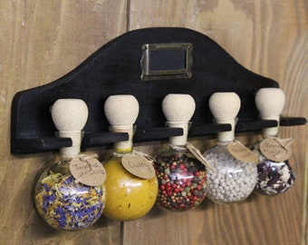 5 spice wall shelf (Black Tint)