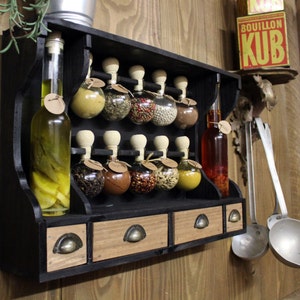 10 bubble spice racks (gray patina)