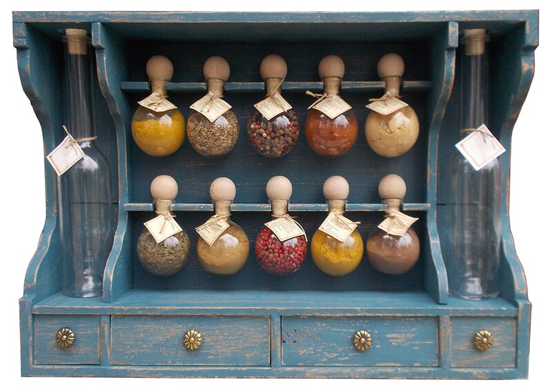 10 Bubble Spice Racks blue Patina | Etsy