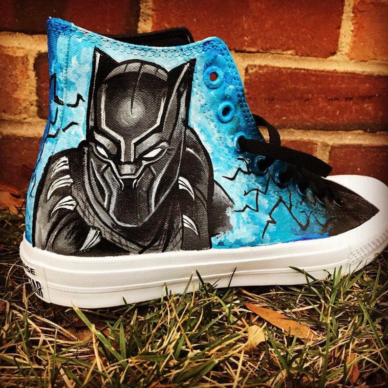 Black Panther Custom Shoes Etsy