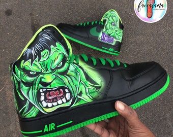 Custom Incredible Hulk shoes