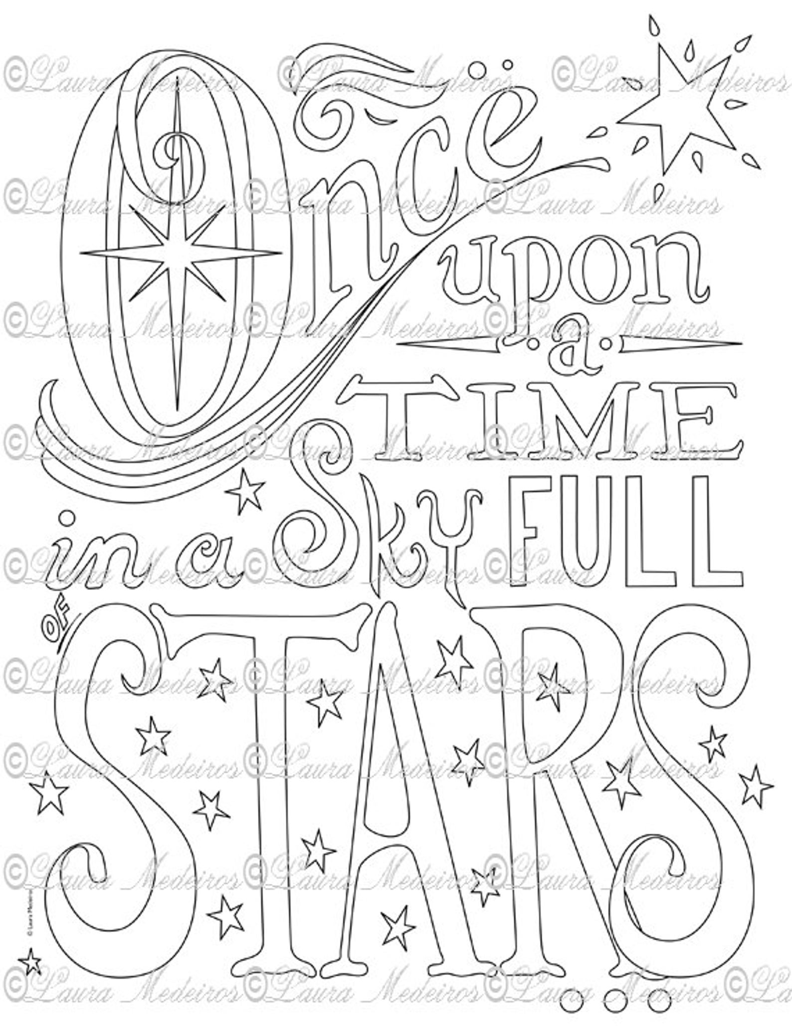 Once Upon a Time Coloring Page Etsy