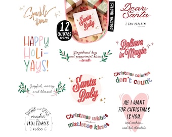 Merry Christmas Quotes Funny Winter Wishes Bundle. Cheerful Holiday Phrases. Cute Xmas Caption Sarcastic Christmas Saying T shirt Design Png