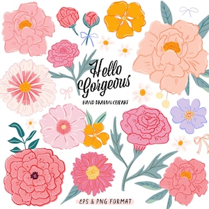 Digitale bloemen bogen bloemen frames Сlipart, handgetekende zomerbloemen bladeren illustratie, zachte lente plantkunde clipart sublimatie, png PNGEgg