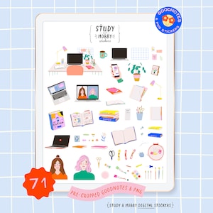 勉強 仕事 ビジネス クリップアート 女の子 上司 GoodNotes ステッカー。女性の毎日のルーティン：在宅勤務 勉強 趣味 ビジネス 仕事。プランナー ステッカー PNG