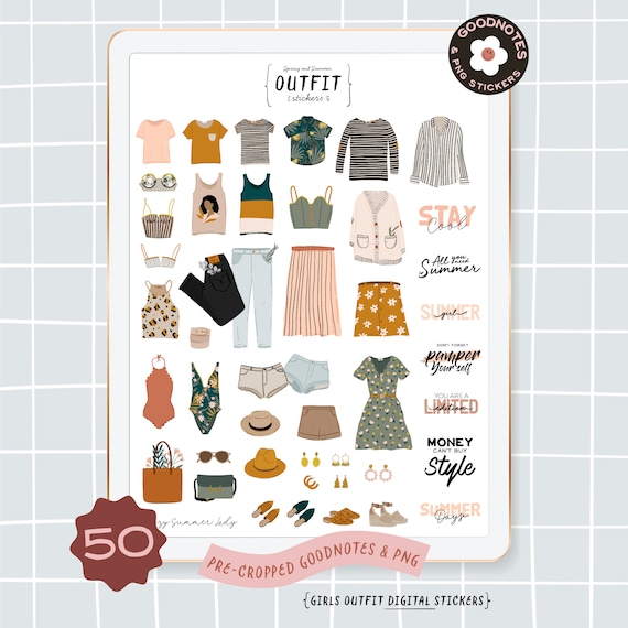 Clipart mode estivale, tenue d'été mode printemps, citations mode