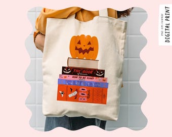Halloween Books Clipart, Pumpkin Stack PNG Spooky Library EPS, Cute Witchy Digital Art, Haunted Reading, Cozy Halloween Fall Sublimation Art