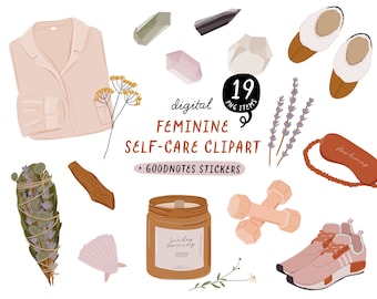 Vrouwelijke zelfzorg clipart, digitale GoodNotes-stickers, That Girl plannerstickers, Woman Fashion Beauty Lifestyle dagelijkse routine clipart, png PNGEgg