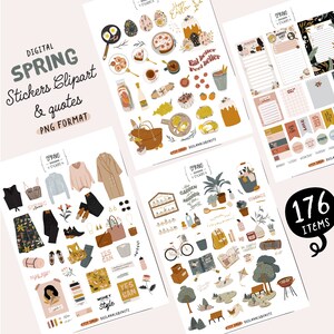 Digitale Frühling Clipart Ostern Clipart. Frühlingsmode Mädchen Fitness Pflanze Lebensmittel Picknick Blumen Frühling Freizeit. Planner Sticker Downloads PNG