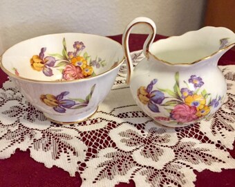 Royal Chelsea Individual Sugar and Creamer/Small Sugar and Creamer