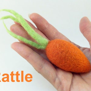 Cat rattle, Felt cat toy, Cat toys, Felt Carrot, Cat gift, Pet toys, Gift for cat, Cat lover gift, Wool cat toy, Felted cat toy, Pet gifts