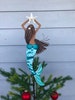 shell Christmas mermaid tree topper, mermaid tree ornament, coastal tree topper, coastal tree decor, Christmas tree topper, beachy decor