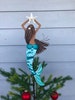 shell Christmas mermaid tree topper, mermaid tree ornament, coastal tree topper, coastal tree decor, Christmas tree topper, beachy decor 