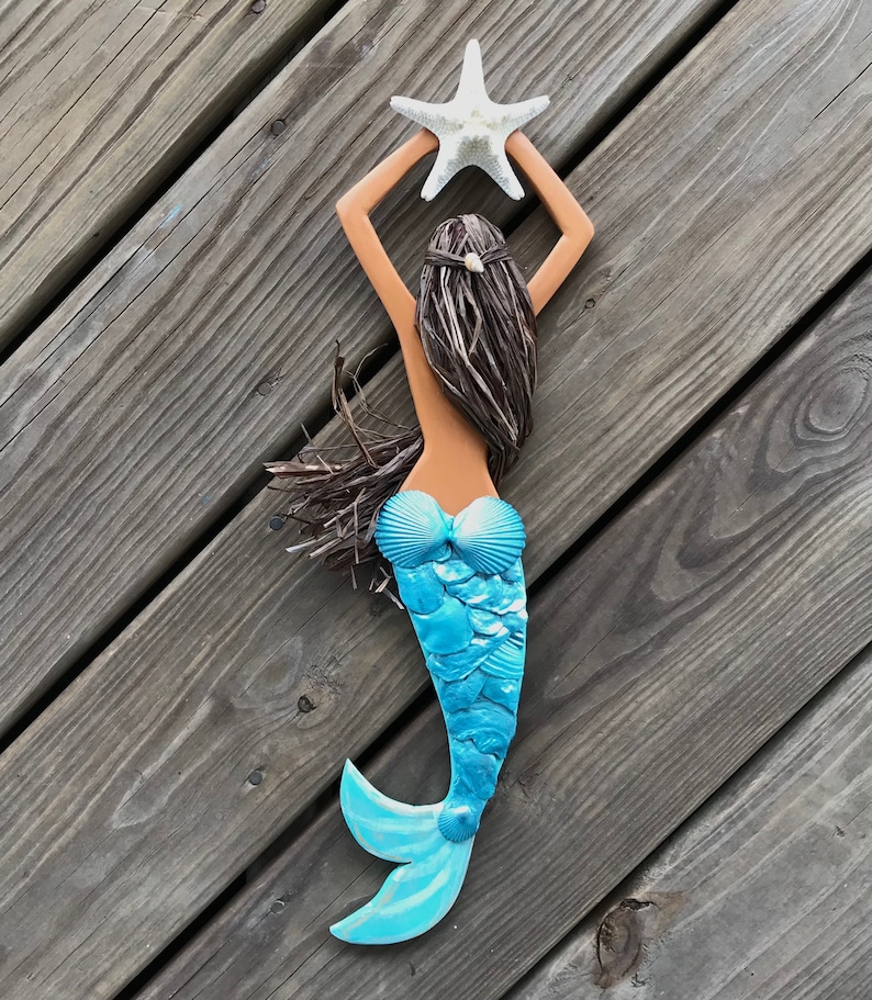 Wooden Mermaid Wall Art Mermaid Decor Mermaid Wall Hanging Etsy